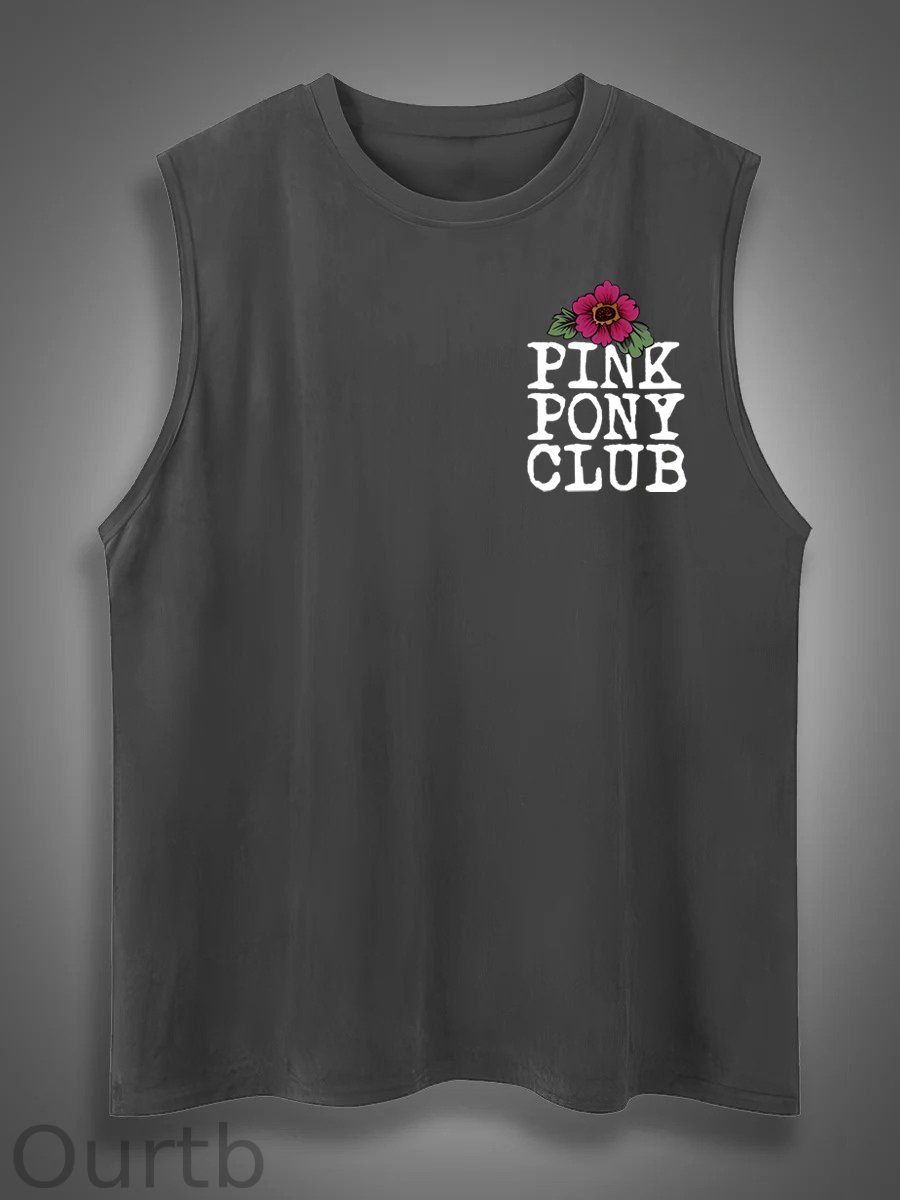 I'm Gonna Keep On Dacing Print Cotton Sleeveless Tank Tops