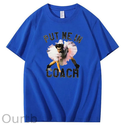 Funny Put Me in Coach Jim Carey Pattern Crew Neck T-Shirt